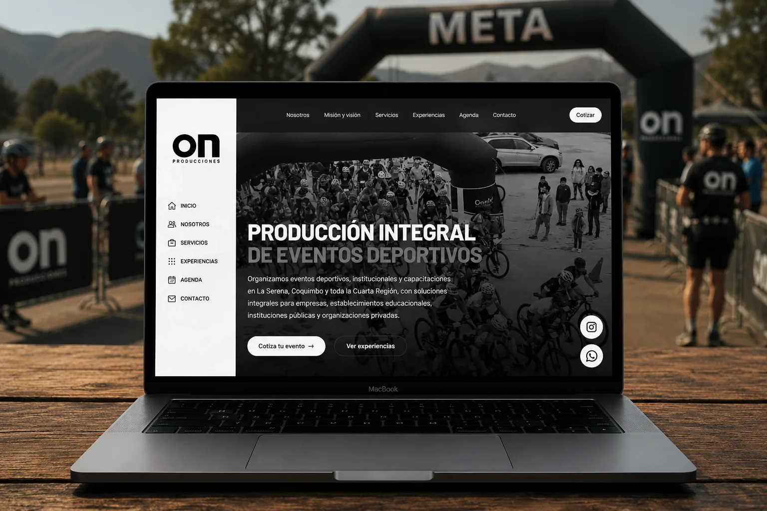 Sitio web de On Producciones desarrollado por Faroweb